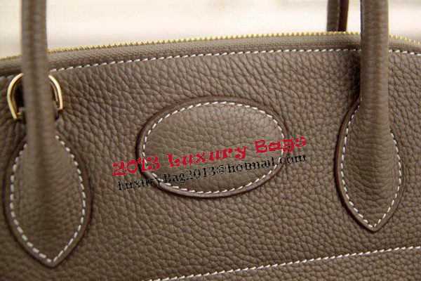 Hermes Bolide 31CM Original Leather Tote Bag Grey Hermes Bolide 31CM Original Leather Tote Bag Grey