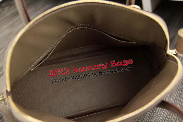 Hermes Bolide 31CM Original Leather Tote Bag Grey Hermes Bolide 31CM Original Leather Tote Bag Grey