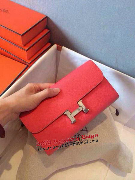Hermes Constance Long Wallets Original Leather HA909 Light Red Hermes Constance Long Wallets Original Leather HA909 Light Red