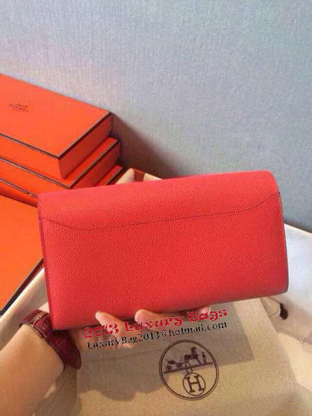Hermes Constance Long Wallets Original Leather HA909 Light Red Hermes Constance Long Wallets Original Leather HA909 Light Red