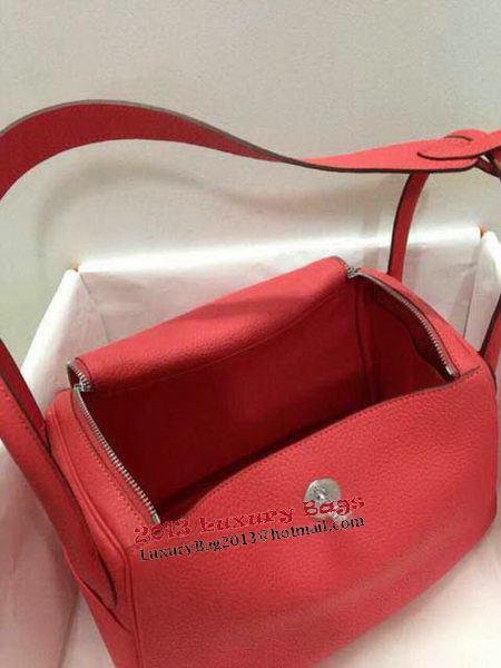 Hermes Lindy 30CM Original Leather Shoulder Bag HLD30 Light Red Hermes Lindy 30CM Original Leather Shoulder Bag HLD30 Light Red