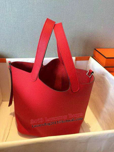 Hermes Picotin Lock 22cm Bags Litchi Leather HPT22 Red Hermes Picotin Lock 22cm Bags Litchi Leather HPT22 Red