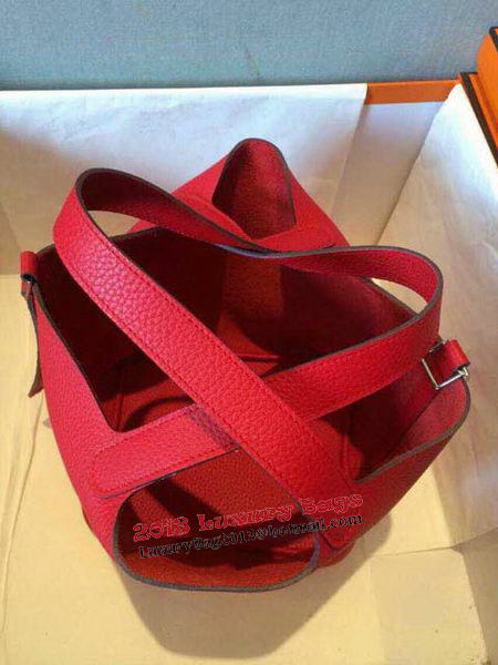Hermes Picotin Lock 22cm Bags Litchi Leather HPT22 Red Hermes Picotin Lock 22cm Bags Litchi Leather HPT22 Red