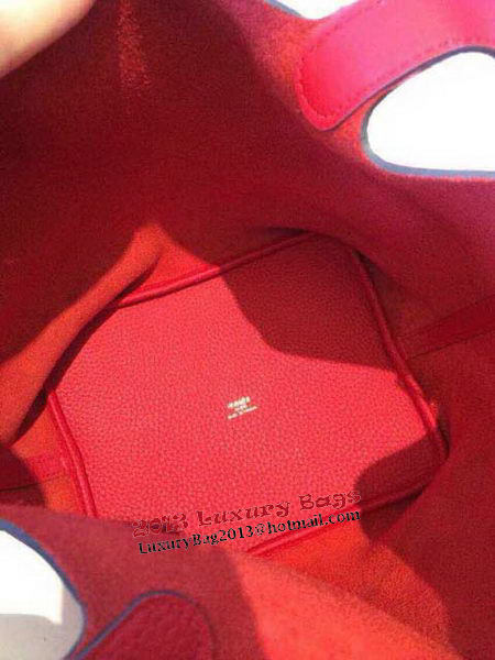 Hermes Picotin Lock 22cm Bags Litchi Leather HPT22 Red Hermes Picotin Lock 22cm Bags Litchi Leather HPT22 Red