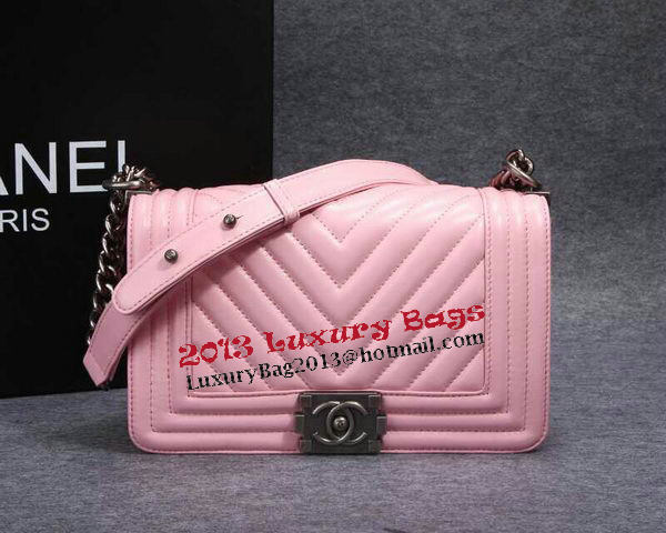 Boy Chanel Flap Shoulder Bag Herringbone Stitching CHA6817 Pink Boy Chanel Flap Shoulder Bag Herringbone Stitching CHA6817 Pink