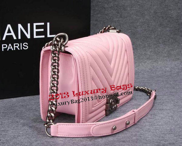 Boy Chanel Flap Shoulder Bag Herringbone Stitching CHA6817 Pink Boy Chanel Flap Shoulder Bag Herringbone Stitching CHA6817 Pink