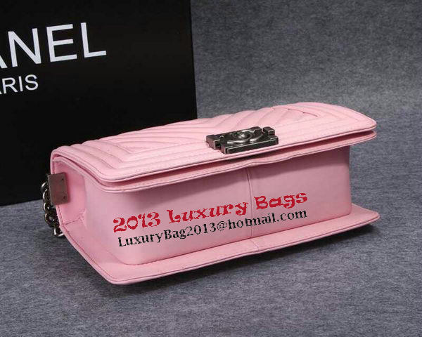 Boy Chanel Flap Shoulder Bag Herringbone Stitching CHA6817 Pink Boy Chanel Flap Shoulder Bag Herringbone Stitching CHA6817 Pink