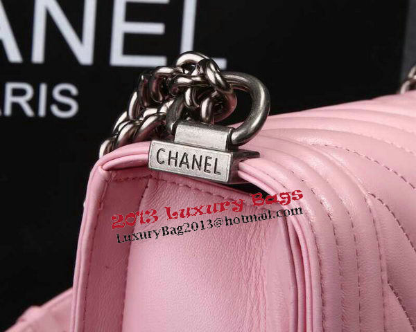 Boy Chanel Flap Shoulder Bag Herringbone Stitching CHA6817 Pink Boy Chanel Flap Shoulder Bag Herringbone Stitching CHA6817 Pink