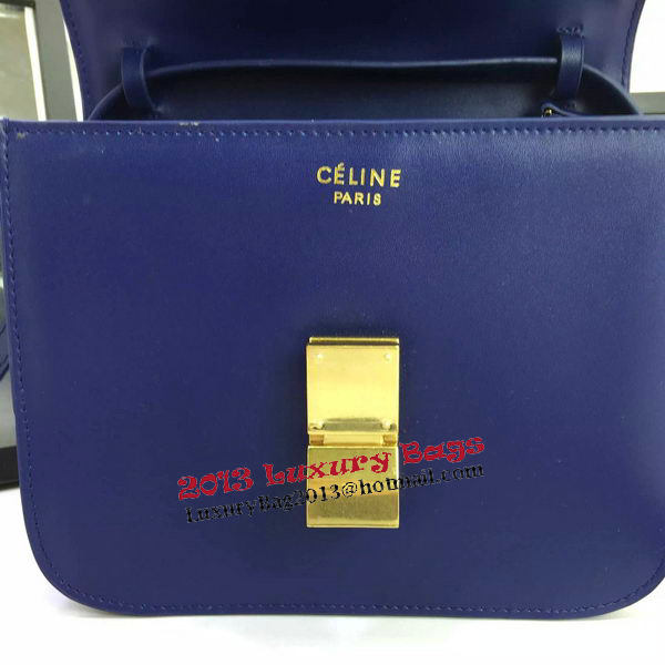 Celine Classic Box Flap Bag Calfskin Leather C88008 Royal Celine Classic Box Flap Bag Calfskin Leather C88008 Royal