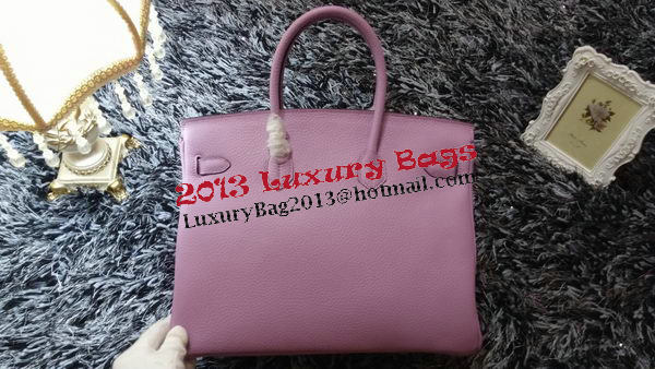 Hermes Birkin 35CM Tote Bag Litchi Leather HB35GL Lavender Hermes Birkin 35CM Tote Bag Litchi Leather HB35GL Lavender