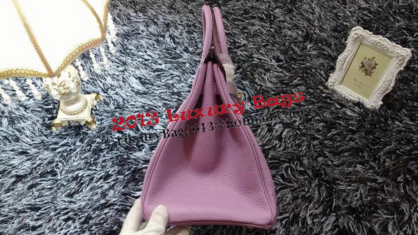 Hermes Birkin 35CM Tote Bag Litchi Leather HB35GL Lavender Hermes Birkin 35CM Tote Bag Litchi Leather HB35GL Lavender