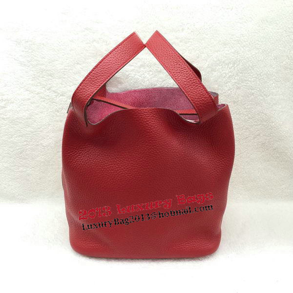Hermes Picotin Lock 22cm Bags Litchi Leather HPL1048 Red Hermes Picotin Lock 22cm Bags Litchi Leather HPL1048 Red