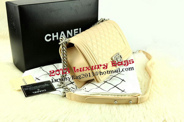 Boy Chanel Flap Bag Original Apricot Pearl Sheepskin Leather A67086 Silver Boy Chanel Flap Bag Original Apricot Pearl Sheepskin Leather A67086 Silver