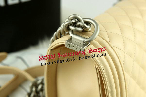 Boy Chanel Flap Bag Original Apricot Pearl Sheepskin Leather A67086 Silver Boy Chanel Flap Bag Original Apricot Pearl Sheepskin Leather A67086 Silver