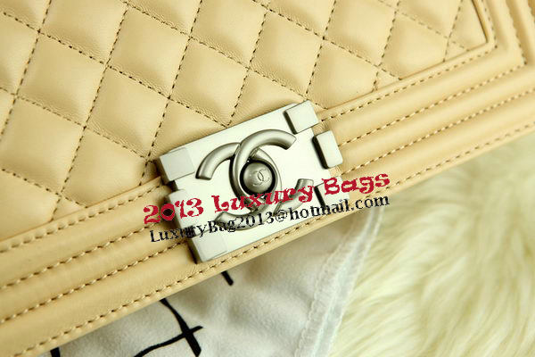 Boy Chanel Flap Bag Original Apricot Pearl Sheepskin Leather A67086 Silver Boy Chanel Flap Bag Original Apricot Pearl Sheepskin Leather A67086 Silver