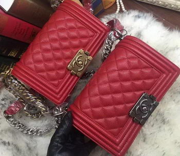 Boy Chanel Flap Shoulder Bag Cannage Pattern A67085 Red Boy Chanel Flap Shoulder Bag Cannage Pattern A67085 Red