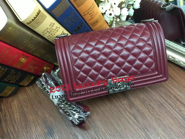 Boy Chanel Flap Shoulder Bag Sheepskin Leather A67086 Burgundy Boy Chanel Flap Shoulder Bag Sheepskin Leather A67086 Burgundy
