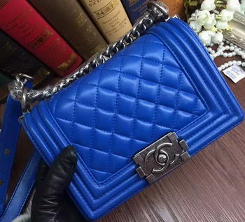 Boy Chanel Flap Shoulder Bags Sheepskin Leather A67085 Blue Boy Chanel Flap Shoulder Bags Sheepskin Leather A67085 Blue