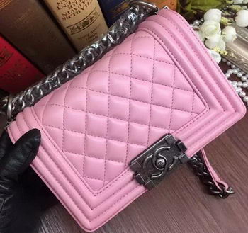Boy Chanel Flap Shoulder Bags Sheepskin Leather A67085 Pink Boy Chanel Flap Shoulder Bags Sheepskin Leather A67085 Pink