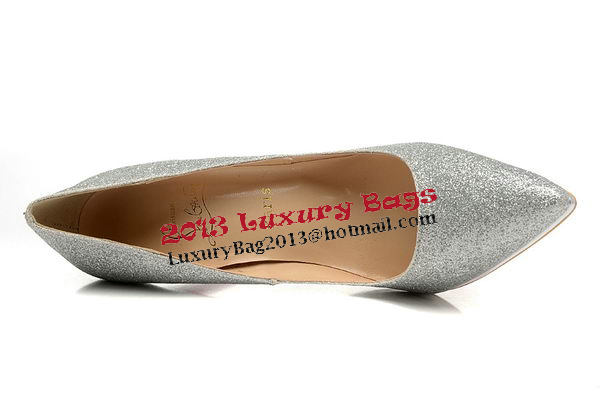 Christian Louboutin 120mm Pump Patent Leather CL1502 Silver Christian Louboutin 120mm Pump Patent Leather CL1502 Silver