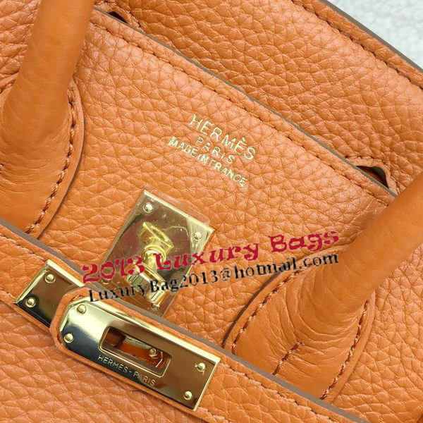 Hermes Birkin 25CM Tote Bag Original Leather H25T Orange Hermes Birkin 25CM Tote Bag Original Leather H25T Orange