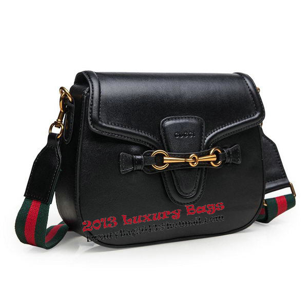 Gucci Lady Web Calfskin Leather Shoulder Bags 383848 Black Gucci Lady Web Calfskin Leather Shoulder Bags 383848 Black