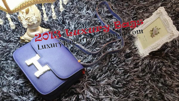 Hermes Constance Bag Litchi Leather H9998 Royal Hermes Constance Bag Litchi Leather H9998 Royal