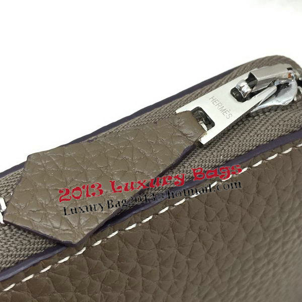 Hermes Evelyn Long Zip Wallet Litchi A808 Khaki Hermes Evelyn Long Zip Wallet Litchi A808 Khaki
