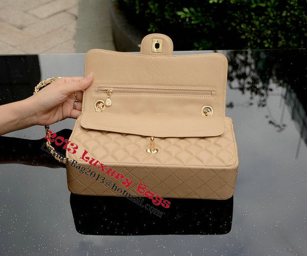 Chanel 2.55 Series Flap Bag Apricot Sheepskin Leather A1112 Gold Chanel 2.55 Series Flap Bag Apricot Sheepskin Leather A1112 Gold