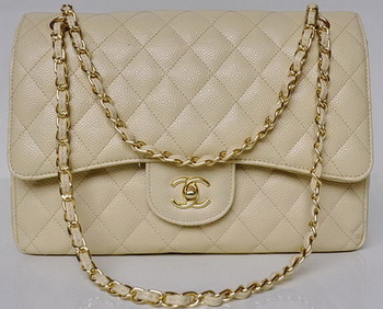 Chanel Jumbo Quilted Classic Flap Bag Apricot Cannage Patterns A58600 Gold Chanel Jumbo Quilted Classic Flap Bag Apricot Cannage Patterns A58600 Gold