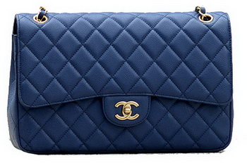 Chanel Jumbo Quilted Classic Flap Bag Blue Cannage Patterns A58600 Gold Chanel Jumbo Quilted Classic Flap Bag Blue Cannage Patterns A58600 Gold