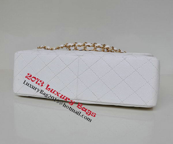 Chanel Jumbo Quilted Classic Flap Bag White Cannage Patterns A58600 Gold Chanel Jumbo Quilted Classic Flap Bag White Cannage Patterns A58600 Gold
