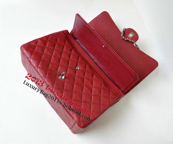 Chanel Maxi Quilted Classic Flap Bag Burgundy Cannage Patterns A58601 Silver Chanel Maxi Quilted Classic Flap Bag Burgundy Cannage Patterns A58601 Silver