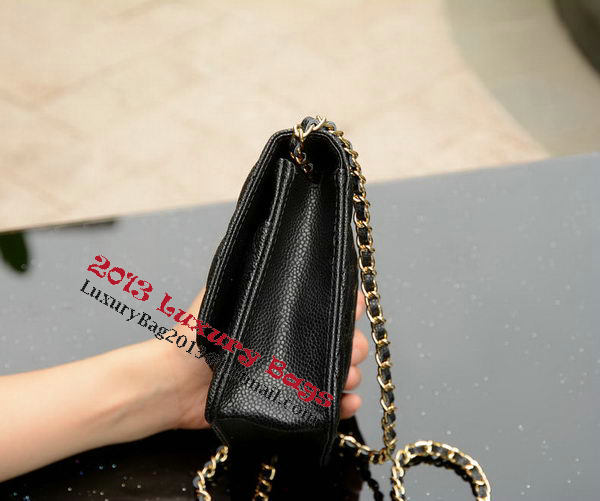 Chanel mini Flap Bag Black Cannage Pattern A33814 Gold Chanel mini Flap Bag Black Cannage Pattern A33814 Gold