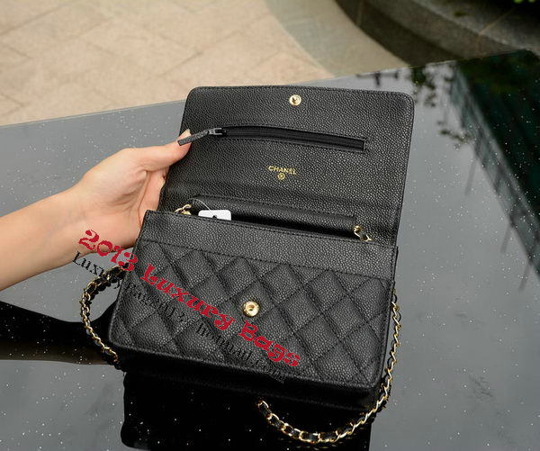 Chanel mini Flap Bag Black Cannage Pattern A33814 Gold Chanel mini Flap Bag Black Cannage Pattern A33814 Gold