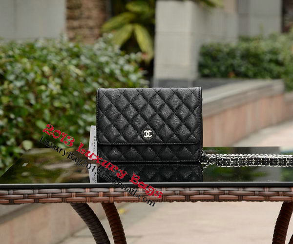 Chanel mini Flap Bag Black Cannage Pattern A33814 Silver Chanel mini Flap Bag Black Cannage Pattern A33814 Silver