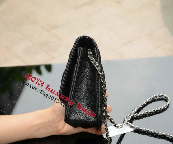 Chanel mini Flap Bag Black Cannage Pattern A33814 Silver Chanel mini Flap Bag Black Cannage Pattern A33814 Silver