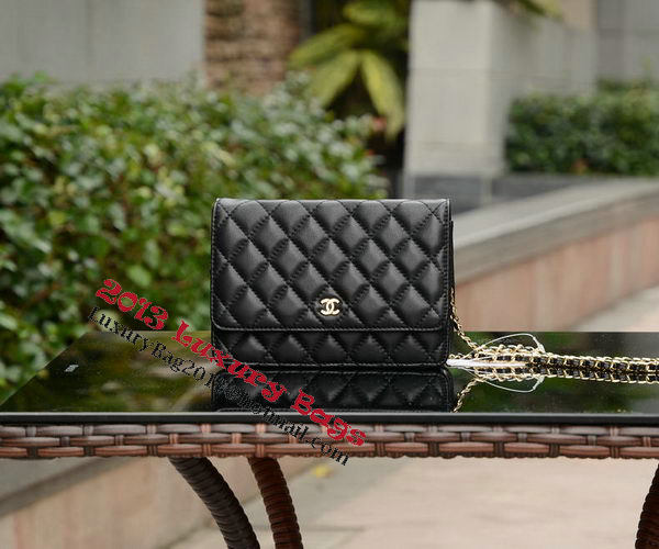Chanel mini Flap Bag Black Sheepskin Leather A33814 Gold Chanel mini Flap Bag Black Sheepskin Leather A33814 Gold