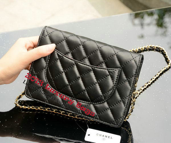 Chanel mini Flap Bag Black Sheepskin Leather A33814 Gold Chanel mini Flap Bag Black Sheepskin Leather A33814 Gold