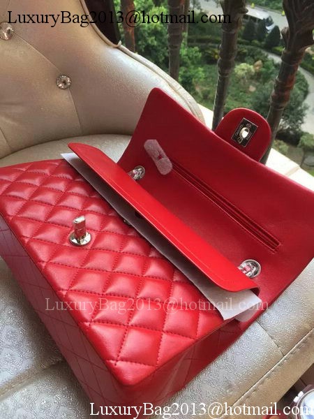 Chanel 2.55 Series Flap Bag Red Original Leather A01112 Silver Chanel 2.55 Series Flap Bag Red Original Leather A01112 Silver