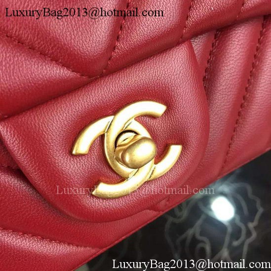 Chanel Classic mini Flap Bag Chevron Sheepskin Leather A68748 Burgundy Chanel Classic mini Flap Bag Chevron Sheepskin Leather A68748 Burgundy