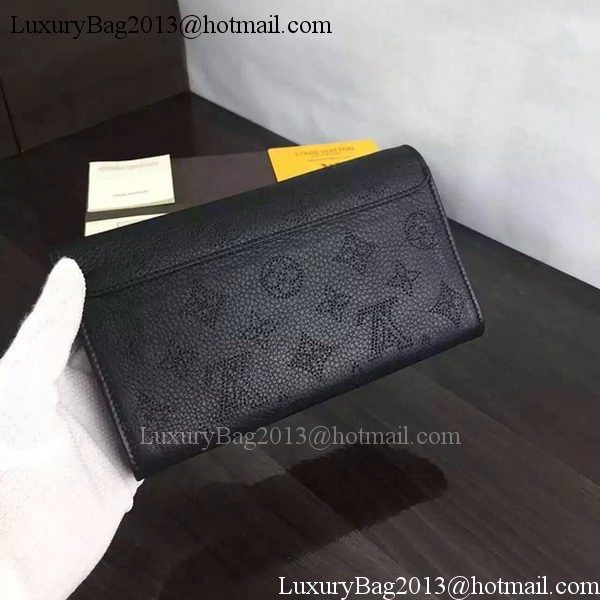 Louis Vuitton Mahina Leather IRIS Wallet M60144 Black Louis Vuitton Mahina Leather IRIS Wallet M60144 Black