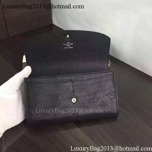 Louis Vuitton Mahina Leather IRIS Wallet M60144 Black Louis Vuitton Mahina Leather IRIS Wallet M60144 Black