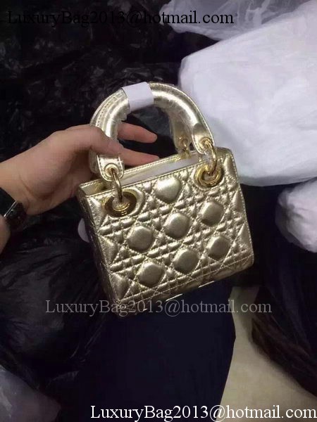 Dior mini Lady Dior Bag Sheepskin Leather CD5500 Gold Dior mini Lady Dior Bag Sheepskin Leather CD5500 Gold