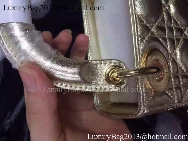 Dior mini Lady Dior Bag Sheepskin Leather CD5500 Gold Dior mini Lady Dior Bag Sheepskin Leather CD5500 Gold