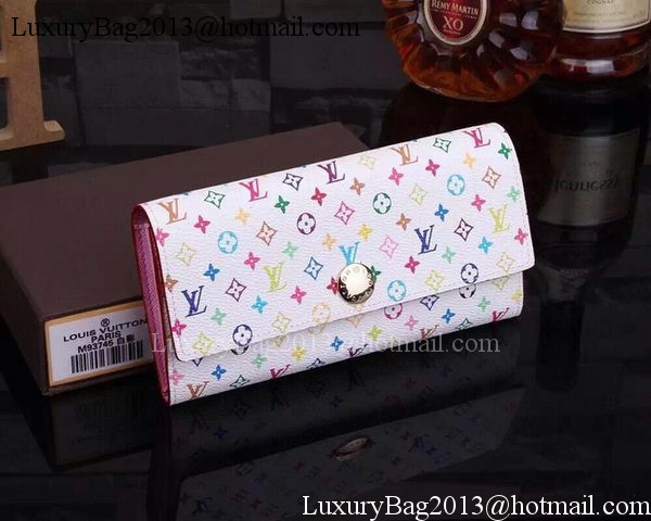 Louis Vuitton Monogram Multicolore Sarah Wallet M93745 White Louis Vuitton Monogram Multicolore Sarah Wallet M93745 White