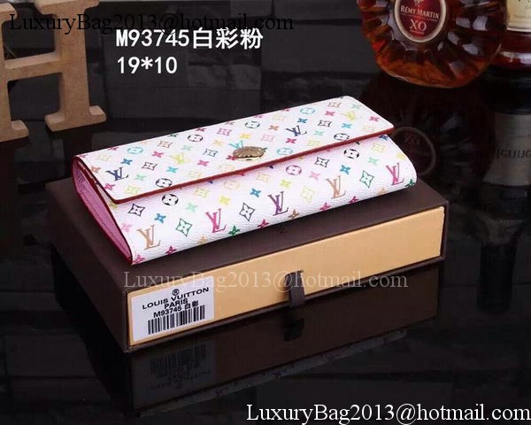 Louis Vuitton Monogram Multicolore Sarah Wallet M93745 White Louis Vuitton Monogram Multicolore Sarah Wallet M93745 White
