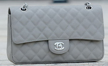 Chanel 2.55 Series Flap Bag Grey Cannage Pattern A1112 Silver Chanel 2.55 Series Flap Bag Grey Cannage Pattern A1112 Silver