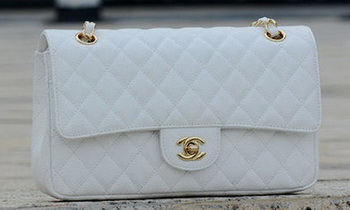 Chanel 2.55 Series Flap Bag White Cannage Pattern A1112 Gold Chanel 2.55 Series Flap Bag White Cannage Pattern A1112 Gold