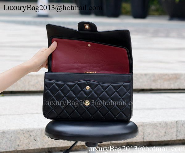 Chanel Jumbo Classic Black Sheepskin Flap Bag A58600 Gold Chanel Jumbo Classic Black Sheepskin Flap Bag A58600 Gold